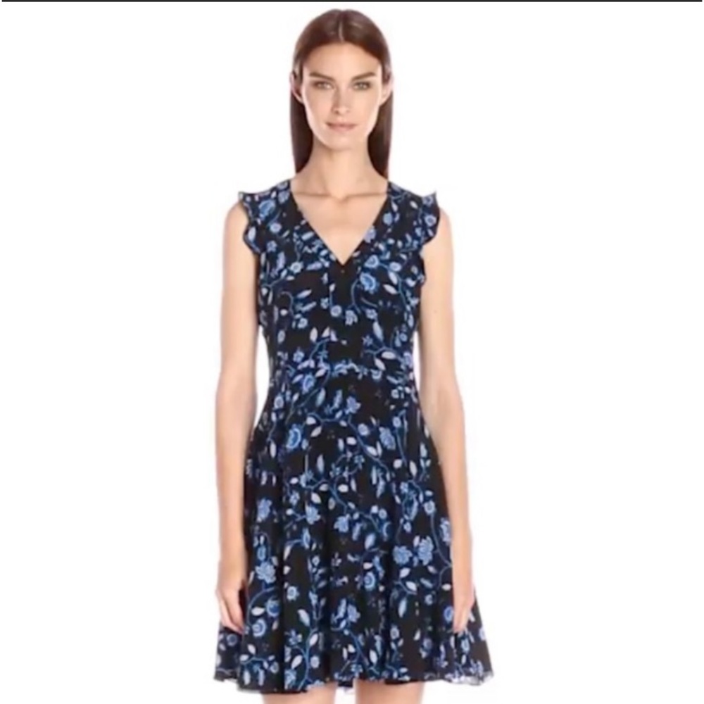 Rebecca Taylor 100% Silk Floral Dress